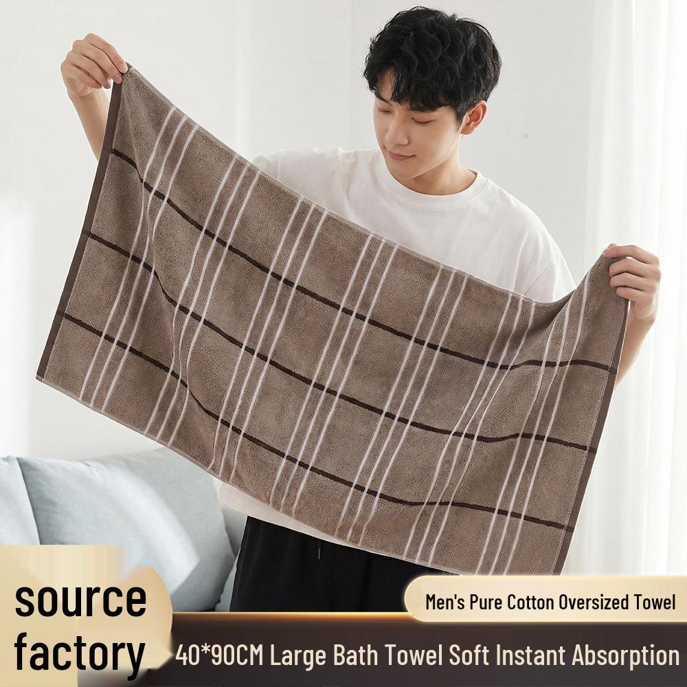 Class A Large Absorbent Cotton Bath Towel - Thickened, Adult Size, Polyester-Cotton Blend