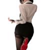 Erotic underwear plus size secretary sexy female teacher uniform seduction passion perspective training catty set hip skirt