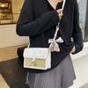 Popular Fresh and Sweet Small Square Bag Women's Autumn Trendy Fashion Women's Bag Foreign Style Shoulder Messenger Women's Bag