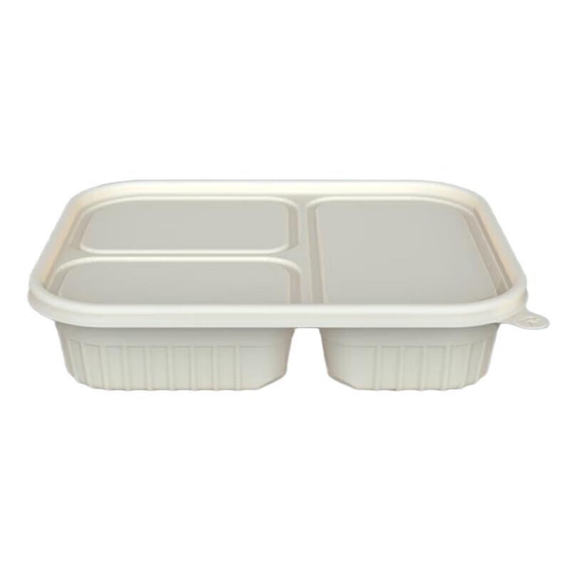 Disposable 3-Compartment Corn Starch Food Container
