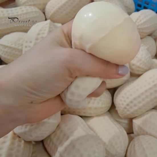 Calming Hand Toy Simulation Peanut Stress Relief Toy, Slow Rising Squeeze Ball Relaxation Fidget for Kids Adults Shaped