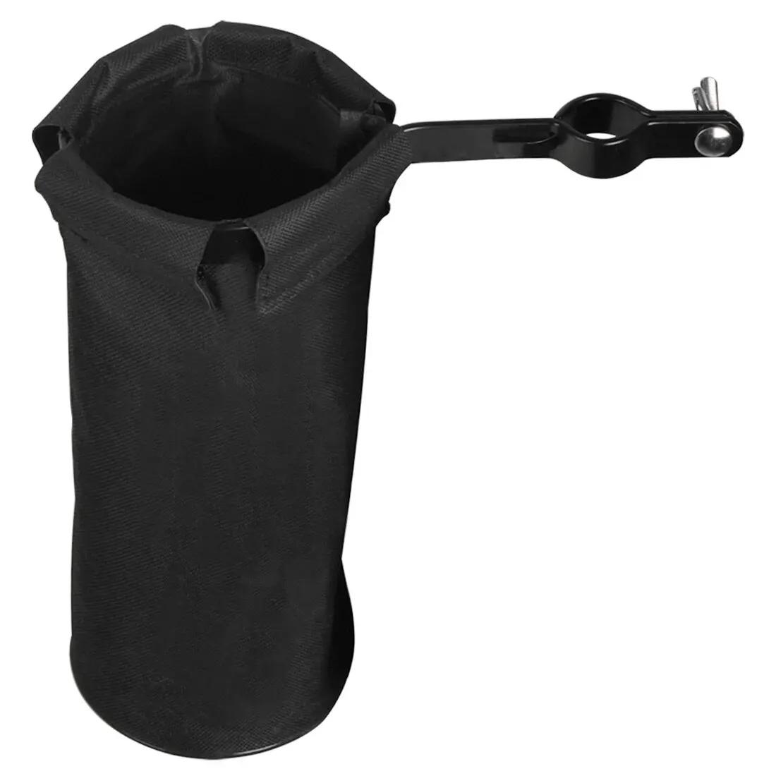Drumstick Tube Bag Black Cylindrical Drumstick Holder Oxford Cloth Metal Clip Sturdy Percussion Drum Instrument Accessories чёрный