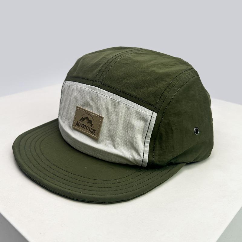 Spring and Summer Quick-drying Patch Mountain Peak Flat-brimmed Baseball Hat Men's and Women's Color Matching Tooling Sunshade Outdoor Cap