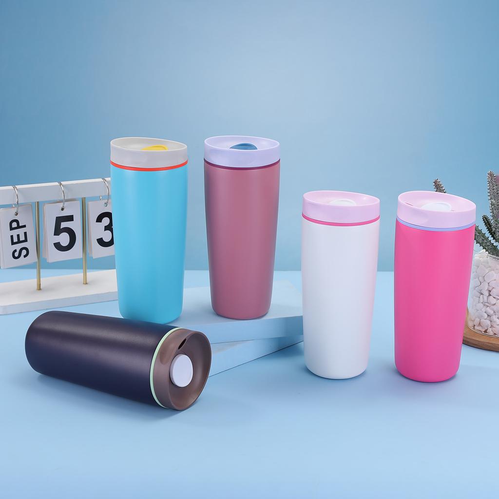 New large-capacity coffee cup outdoor portable accompanying water cup 304 stainless steel double-layer vacuum simple thermos cup
