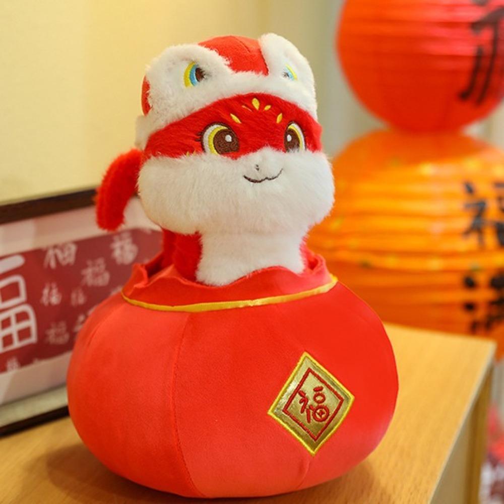 Long Tail Snake Year Plush Toy Big Eyes Lucky Snake Doll Plushies New Year Gifts