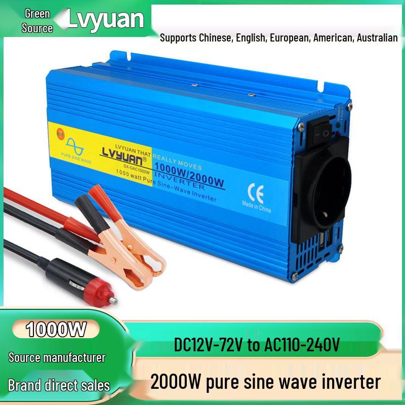 

Luyuan 1000W/2000W Pure Sine Wave Inverter, 12V/24V/48V to 220V, EU Standard. 24V to 220V 2000W Blue AU