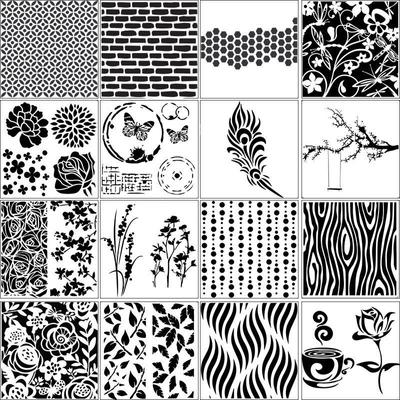 Album Crafts Painting 14.1*13cm PET Plastic White 1 Pc Embossing  Stencils Painting Stencil Scrapbooking Stencils