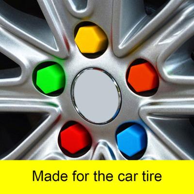20Pcs Wheel Nut Cover High Toughness Protective Plastic Dustproof Tire Screw Cap for Car