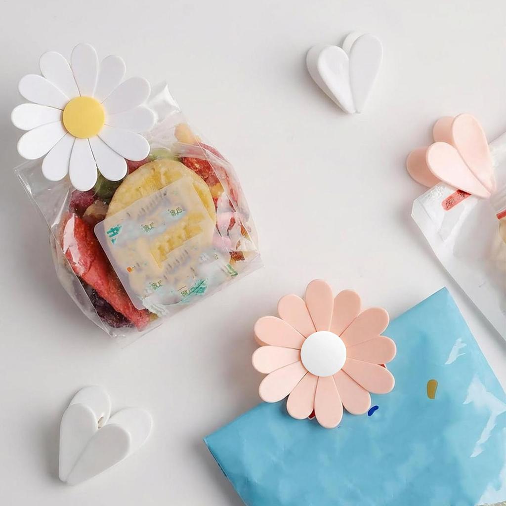 Daisy Magnetic Fridge Magnet Seal Clip Petal Sealing Clip Bag Clip Snack Sealer Multifunctional Kitchen Food Storage