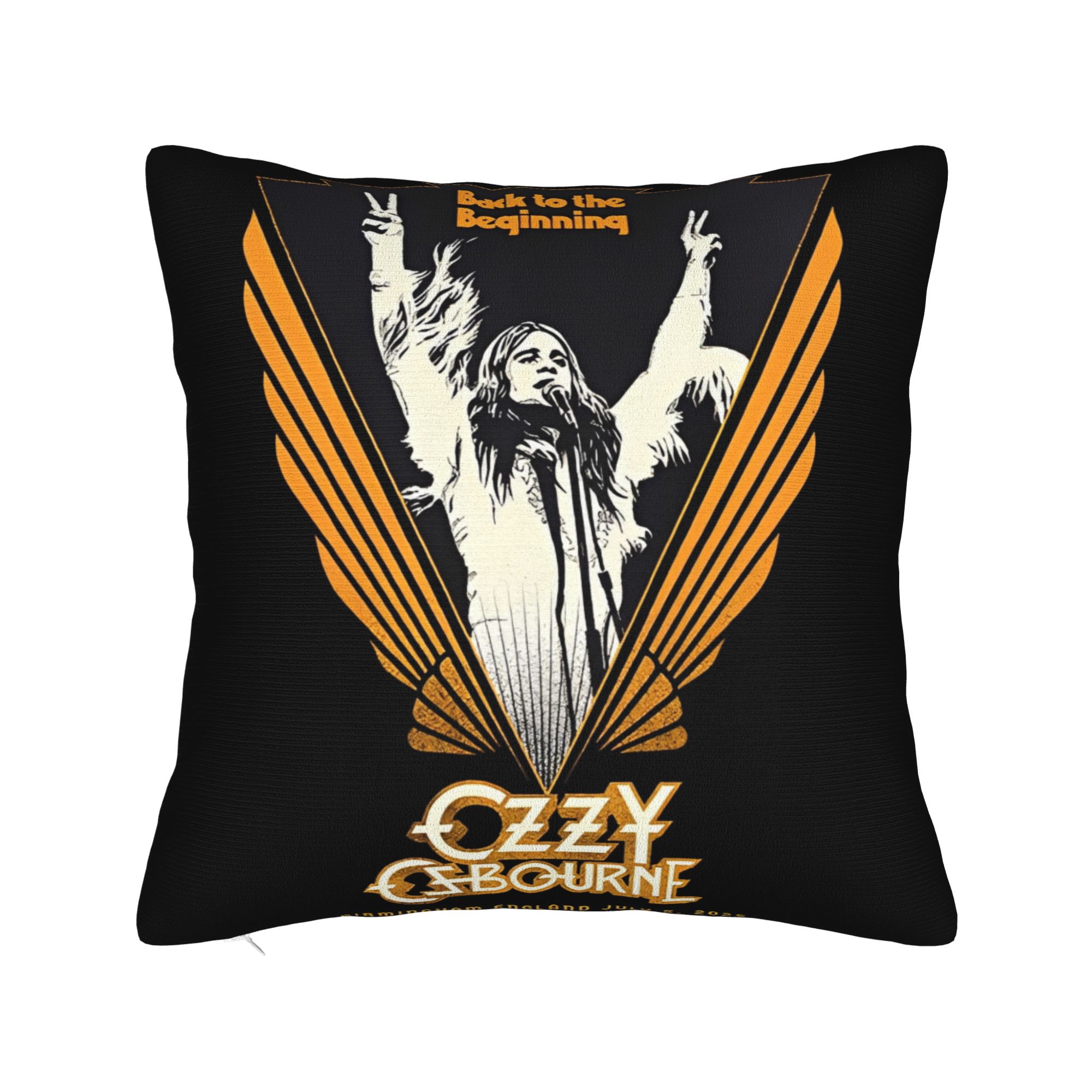 

Black Sabbath World Tour Pillow Case Soft Pillow Cover Kawaii Pillowcases For Living Room Bed Chair 16x16Inch