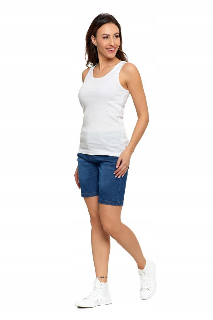 Women's Cotton Tank-Top T-shirt with Straps Classic MORAJ M white