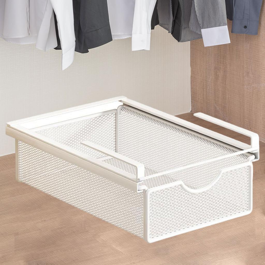 Under Shelf Storage Basket Multifunctional Simple Utility Easy To Install Under Cabinet Hanging Basket Rack for Home Closet