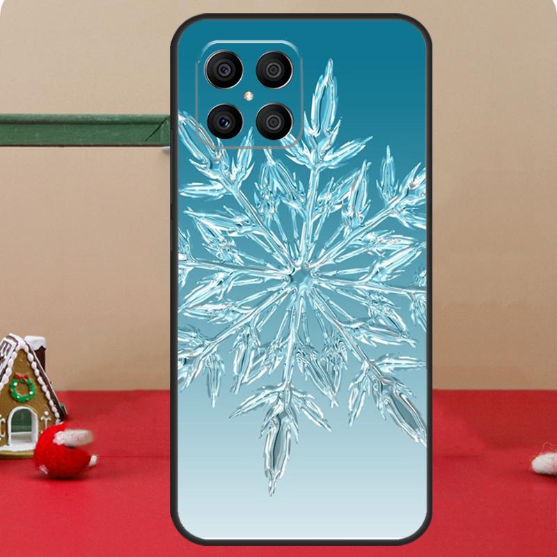 Christmas Snowflakes Case For Honor Magic 6 7 8 Pro Honor 400 200 70 90 Lite X8c X8b X9a X9b X9c X9d Win RT Cover