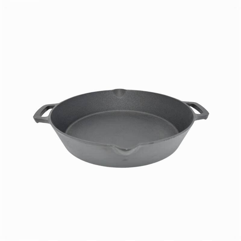 ZISIZ 12-inch Double-Handle Cast Iron Frying Pan
