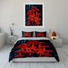Glowing Mushroom Decor Set Multiple Sizes Kid'S And Adults' Bedroom Exquisite 3Pc Bedding Set, Gift