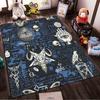 Occult Symbol Pattern Dark Rug Non-slip Rug Suitable for Living Room and Bedroom Sofas