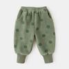 Kids' Fleece-Lined Winter Pants: Warm Cotton Trousers for Boys, Girls, and Infants