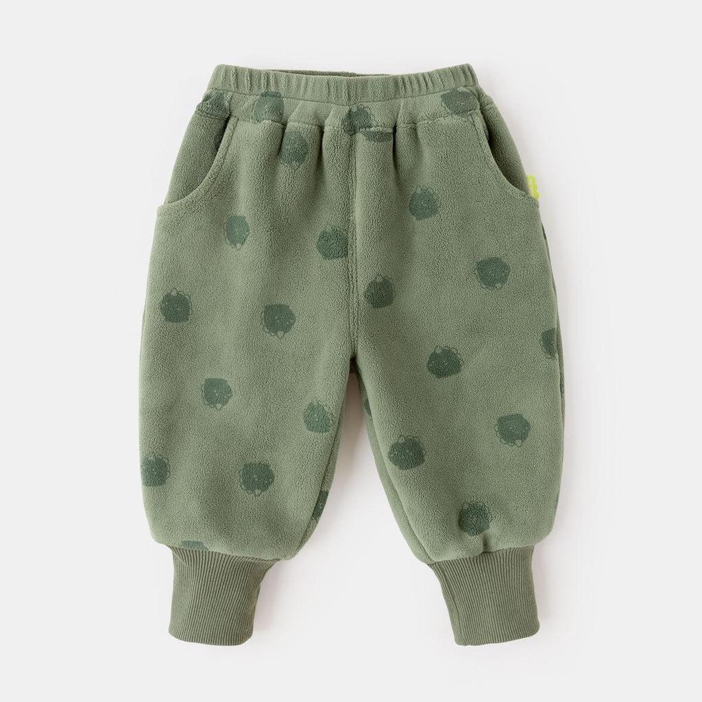 Kids' Fleece-Lined Winter Pants: Warm Cotton Trousers for Boys, Girls, and Infants
