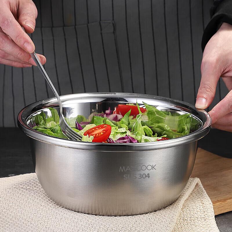 MAXCOOK 304 Stainless Steel Mixing Bowl Set (3-Piece)