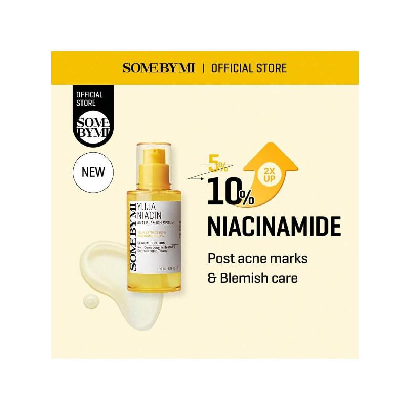 SOME BY MI Yuja Niacin Anti Blemish Serum - 50ml - 10% Niacinamide And Vitamin C Dark Spot Correcting Serum For Face Brightening - Skin Pigmentation