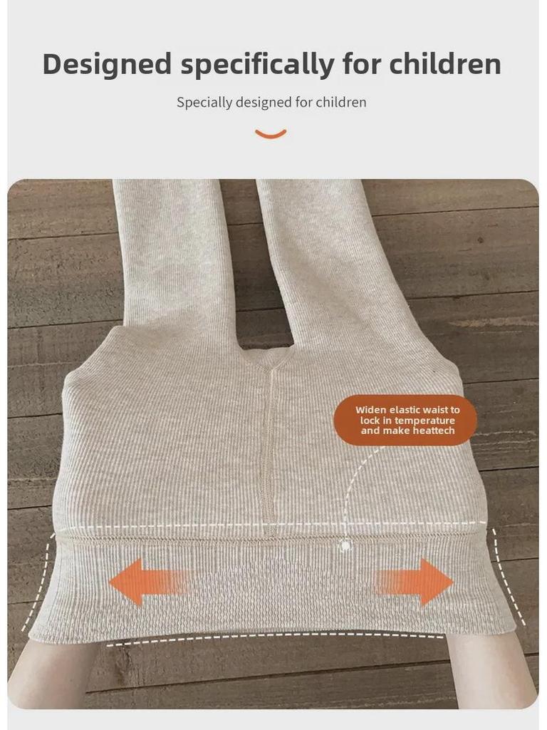 Mädchen Samt Verdickte Winter Leggings mit weißen Baumwoll-Vertikalstreifen