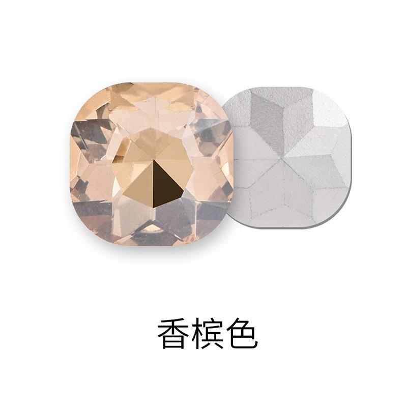 50 Stück Fette Quadratische Spitze Boden Speziell geformte Diamant Kleidung Gepäck Handyhülle Schuh Kristall Zubehör Spitze Boden Fetter Quadratischer Nagel