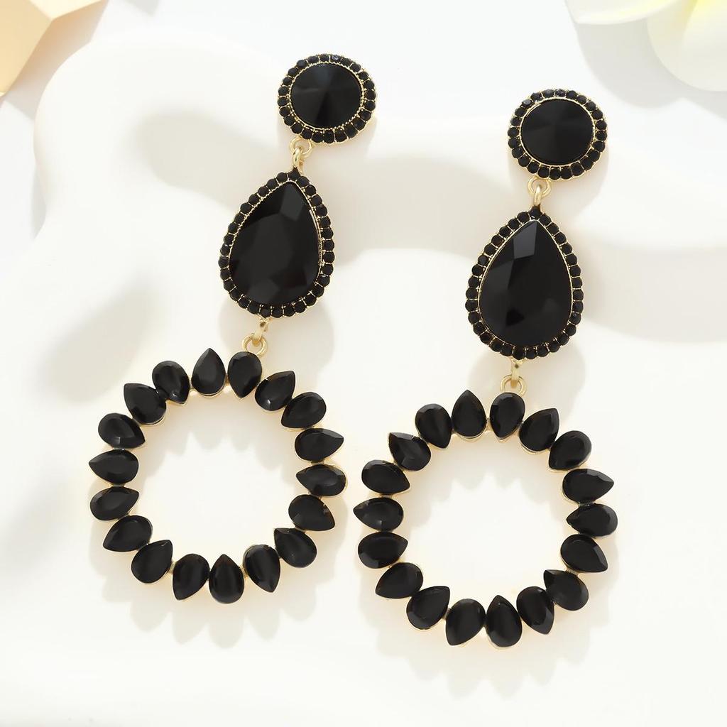 Japanese-Korean Exaggerated Waterdrop Earrings: Elegant High-End Masquerade Accessories