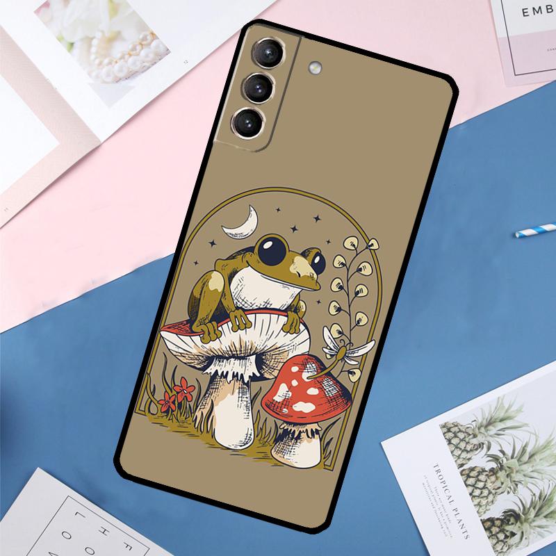 Cottagecore Frog Aesthetic Case For Samsung Galaxy S25 Ultra S21 S22 S24 S23 Ultra S9 S10 Plus S21 FE S25 FE Back Cover