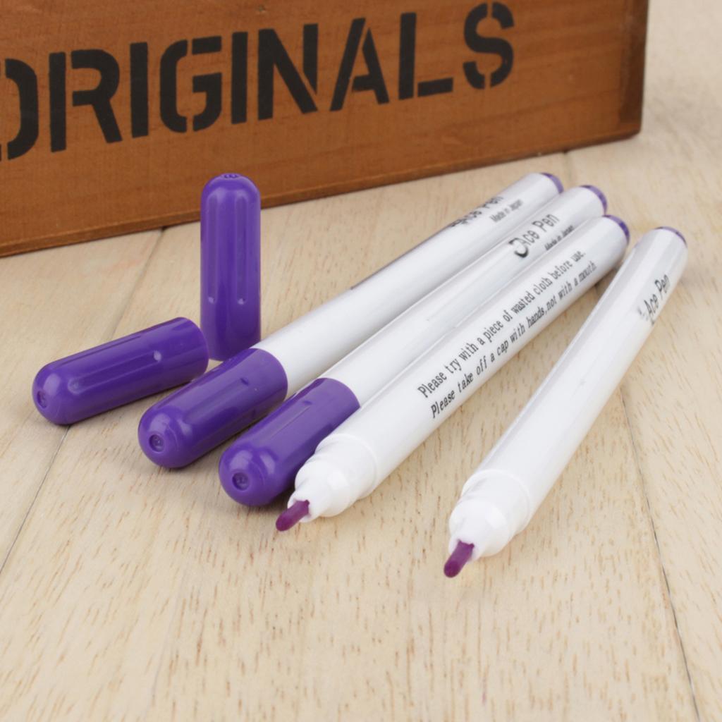 4Pcs Stitch Markers Soluble  Stitch Water Erasable Pens Grommet Ink Fabric Marker Marking