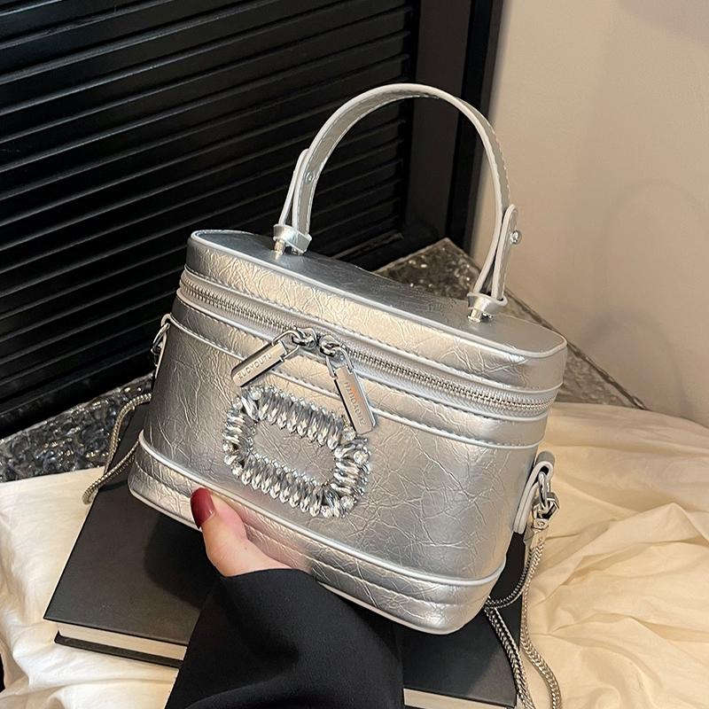 Dames Handtas Mini Vierkante Tassen in Franse Stijl Nieuwe Mode Getextureerde Bucket Bag Chic Design Veelzijdige Dames Crossbody Tas