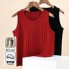 Hengyuanxiang Men's Pure Wool Round Neck Vest