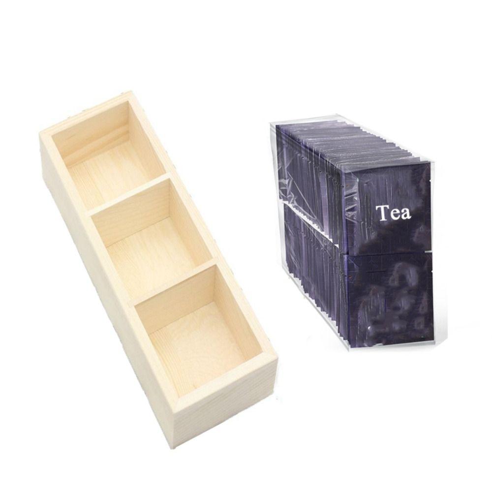 Wooden Coffee Holder Condiment Packet Dispenser Decorative Flower Pot Pantry