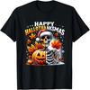 Vintage Halloween Frohe Weihnachten Fröhliches Hallothanksmas T-Shirt