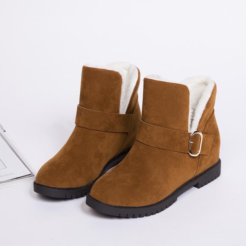 Stylish Womens Warm Low Heel Snow Martin Flap Boots For Mid Calf Comfort
