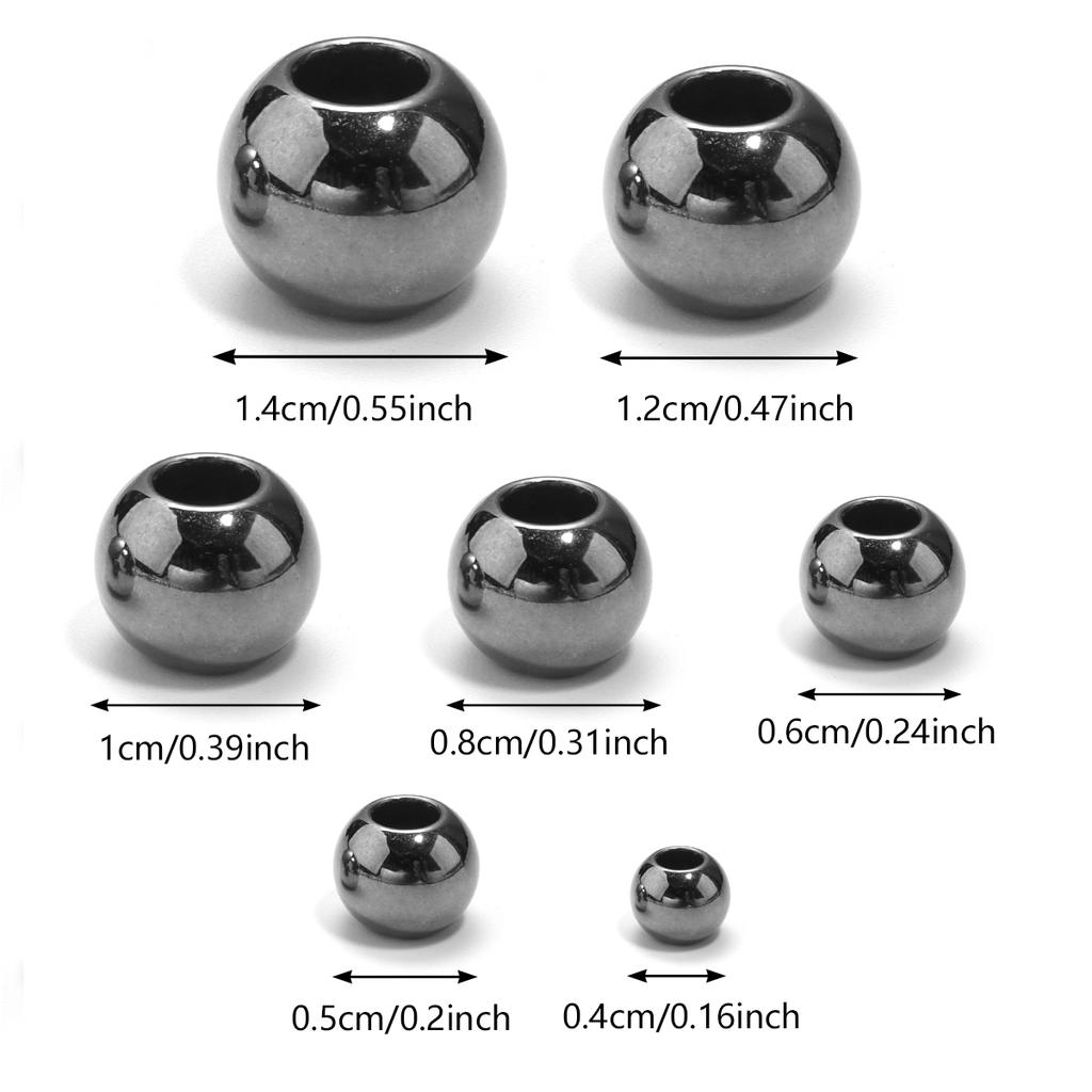 4-14mm CCB Beads Loose Spacer Round Beads For Jewelry Making Large Hole Beads DIY Charm Bracelet Necklace Supplies Wholesale