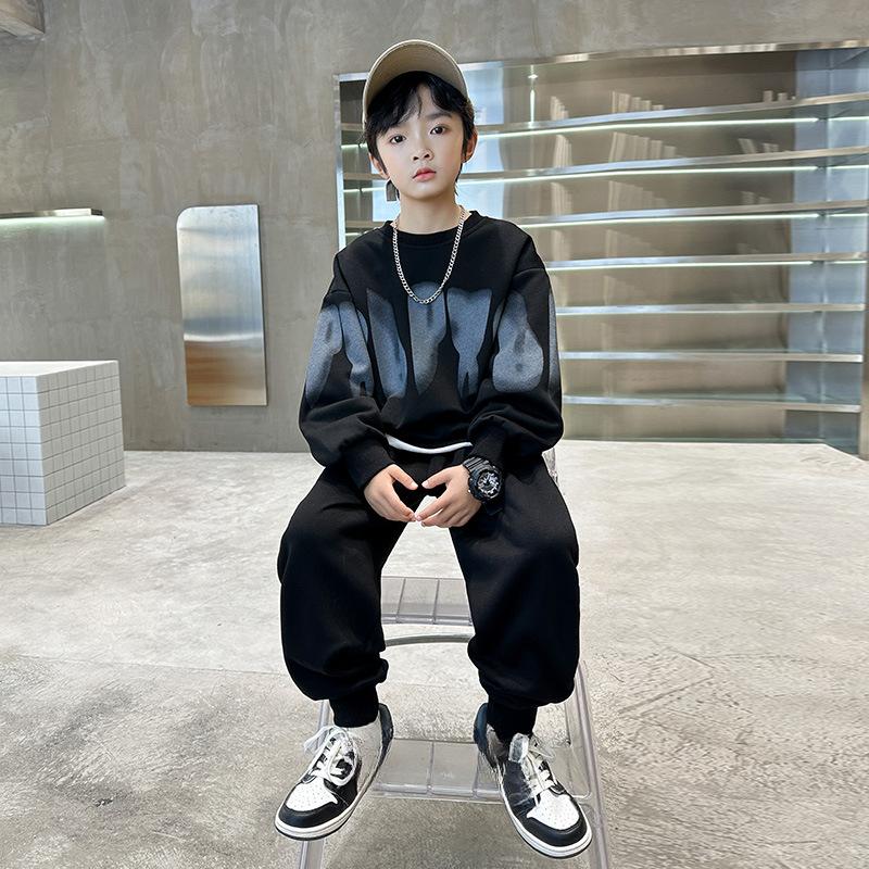 Boys Fashion Leisure Set 2025 Spring and Autumn Children Hoodie Handsome Sportswear Set