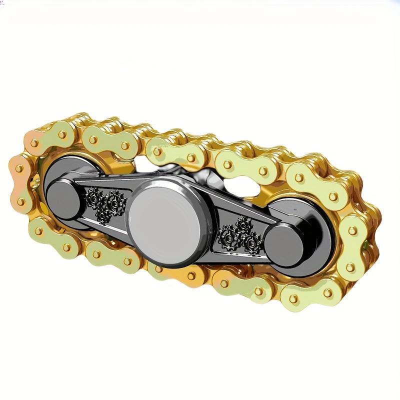 

Alloy Spinning Gear Fidget Spinner, Bicycle Chain Design Metal Toy, Perfect for Office Desk, Father s Day Gift білий