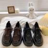 Fashion Mary Jane Summer Small Leather Shoes Women's British Style 2025 New Loafers Black Lace-up Platform Shoes