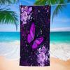 Butterfly And Flowers Bath Towel Soft Quick Dry Beach Towel Absorbent Hand Towels Multipurpose for Bathroom Hotel Gym Spa Sport