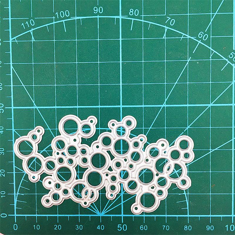 Circle Bubble Lace Collection Metal Stencil Embossing Cutting Dies for Diy Scrapbooking Paper Stamps for Card Embossing Craft Decor