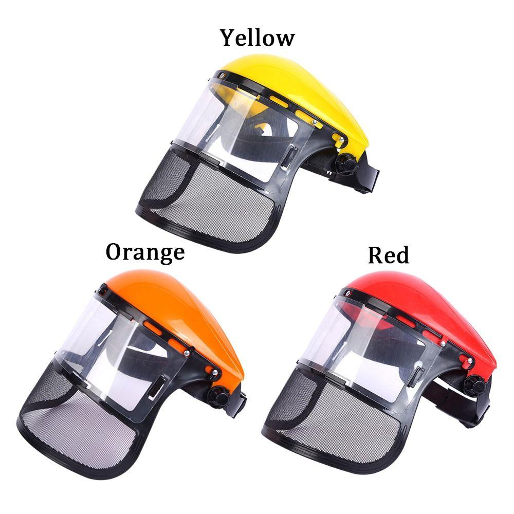 1Pcs Anti Splashing Grass Protective Mask Face Screen Protection Anti Dust Safety Mask Head-Mounted PVC Grass Trimmer Hat