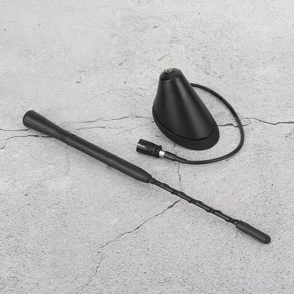 Universal 9inch Car Black FM Radio AM Spiral Antenna Aerial Rod Mast with Base