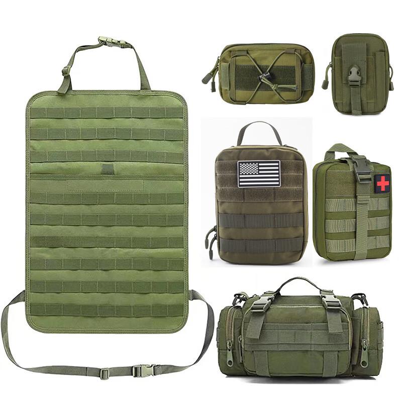 Multi-functional Camouflage Car Seat Back Tactical Organizer Set
