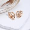 Kinel Simple Rose Gold Color Thick Chain Earrings For Women Vintage Glossy Jewelry