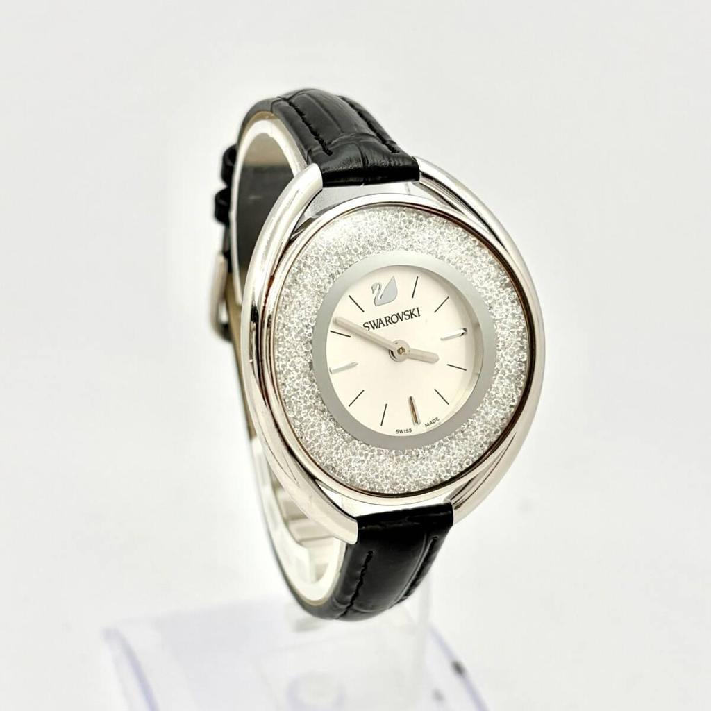 Used [New battery] SWAROVSKI Crystal Ladies Watch Silver 5181008 New Belt