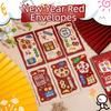 6PCS/Set Chinese Style Red Envelopes Lucky 2026 Luck Money Bag New Year Red Packets  Spring Festival