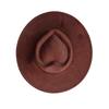Heart-shaped Top Suede  hat with same color accessories  wide brim hat for men and women  chapeau