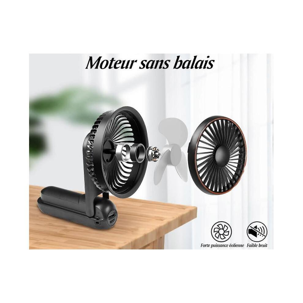 USB Hand Fan, 3600mAh Rechargeable Portable Handheld Fan, Quiet Fan with 5 Adjustable Speeds, Portable Fan for Office