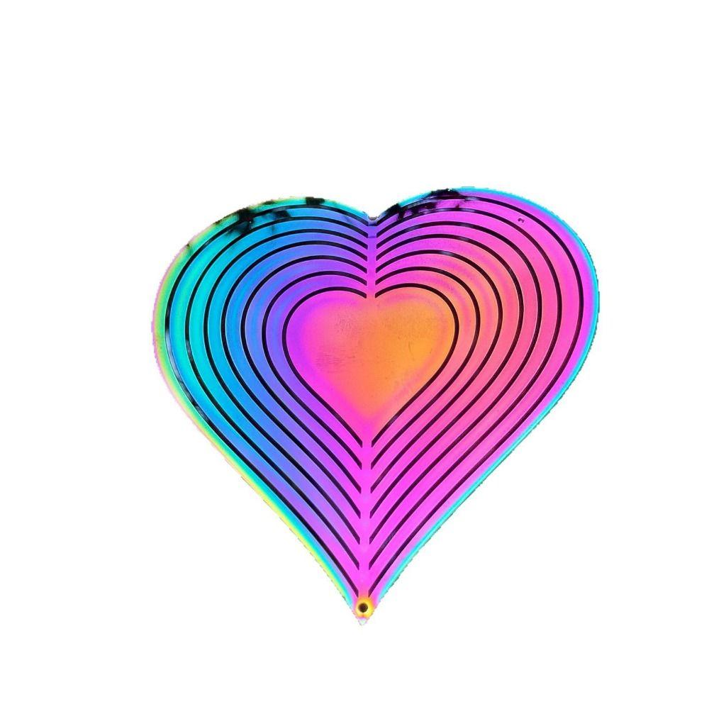 3D Flowing Wind Spinner 10cm 10 Styles Yard Garden Mirror Rainbow Stainless Catcher Hanging Decor