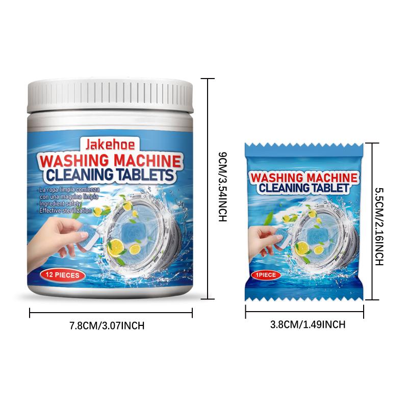 Jakehoe Washing Machine Cleaning Tablets Drum Water Tank Cleaner Remove Dirt Odor Deodorant Washing Machine Clean Tablets